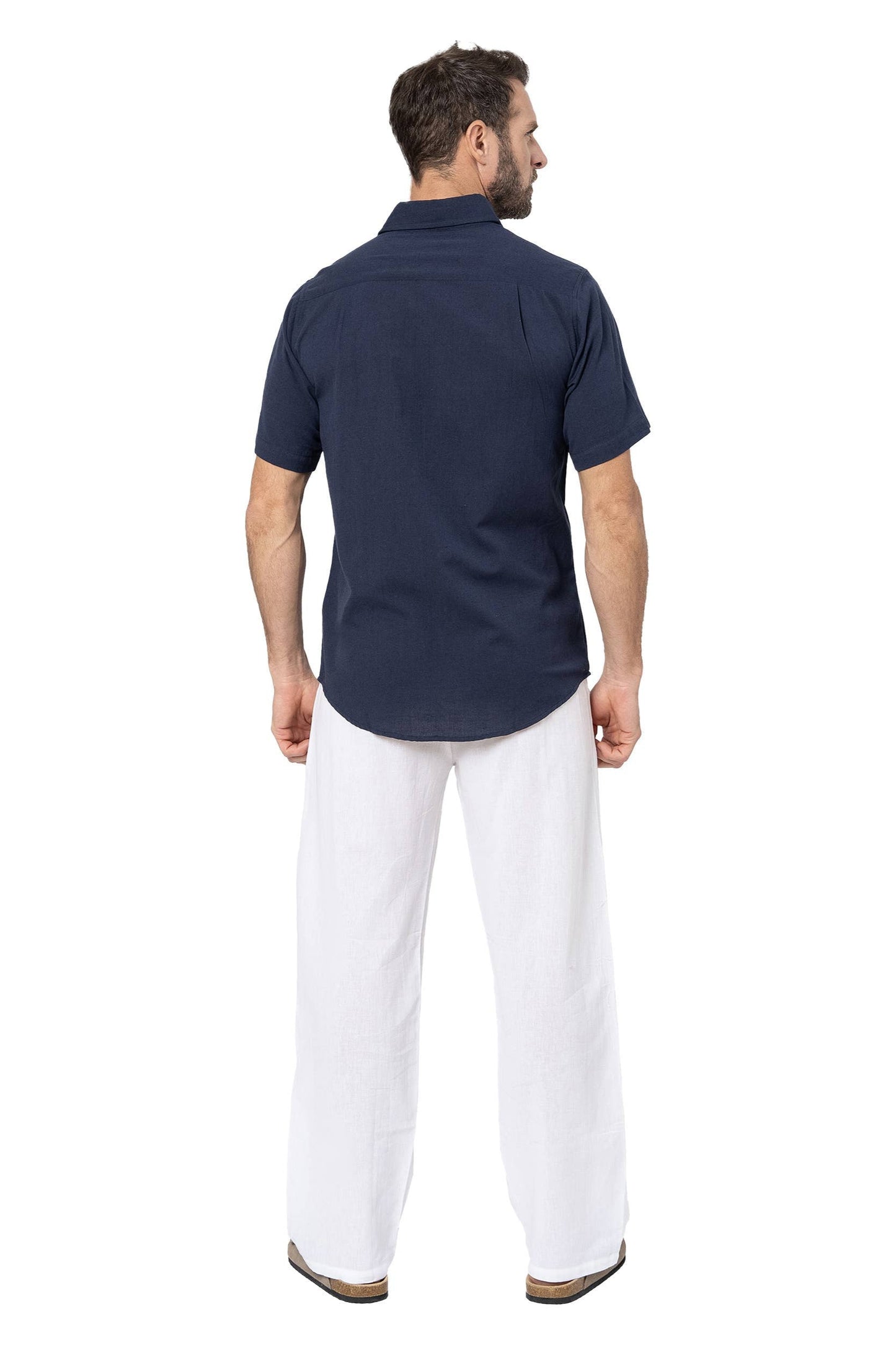 Linen Shirt SS - Navy