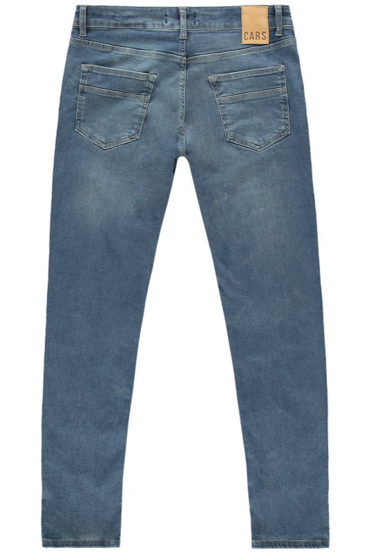 Ontdek de Bates Jeans van Cars Jeans: stijlvolle slim fit jeans van stretchdenim met perfecte pasvorm. Tijdloos design, ideaal voor elke gelegenheid. back side with pockets. Shop nu!