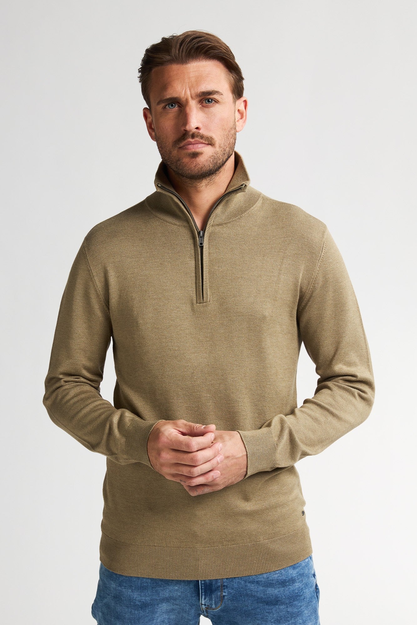Knitwear Half-zip Petrol