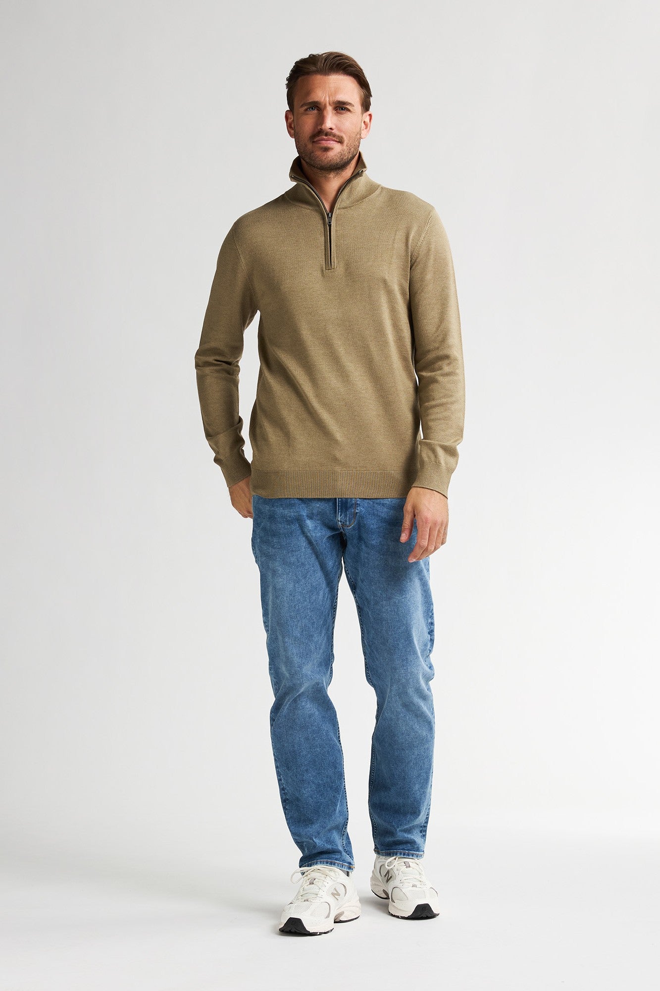 Knitwear Half-zip Petrol