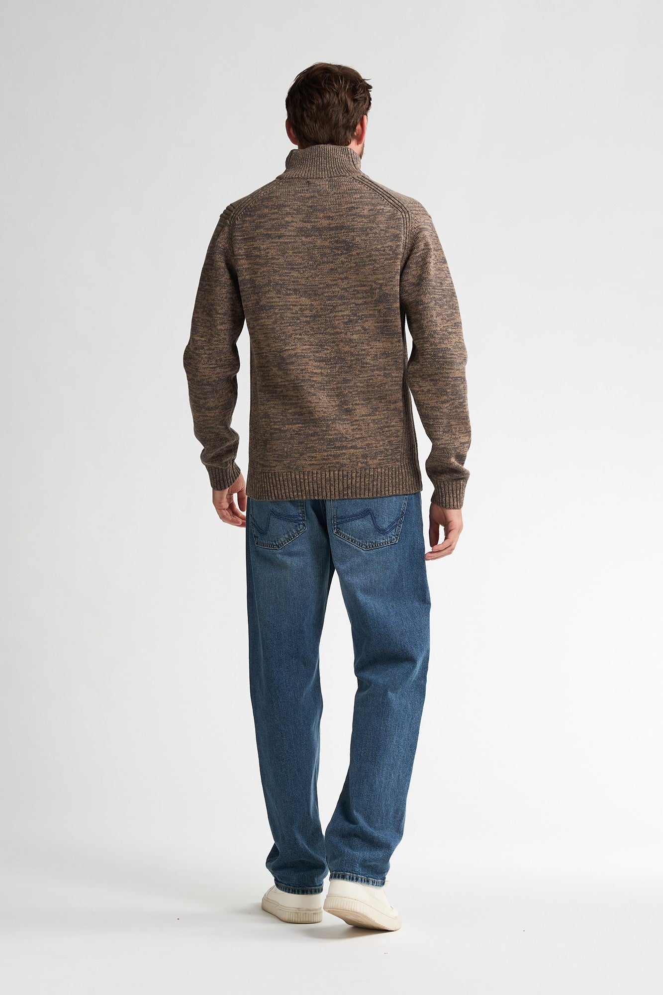 Knitwear Zip & Buttons Oak