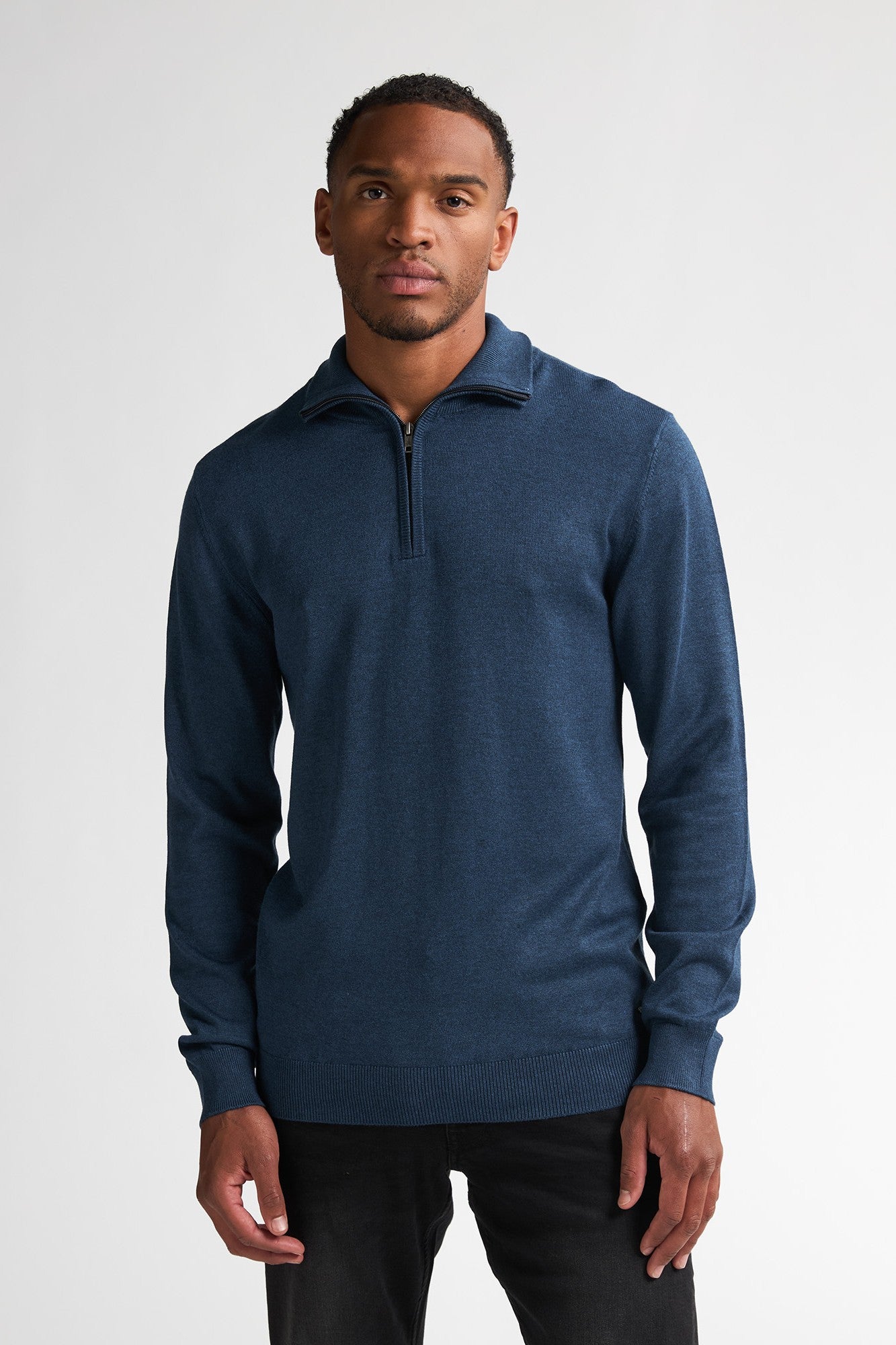 Cardigan à col en maille pétrole