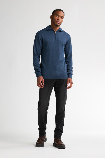 Cardigan à col en maille pétrole