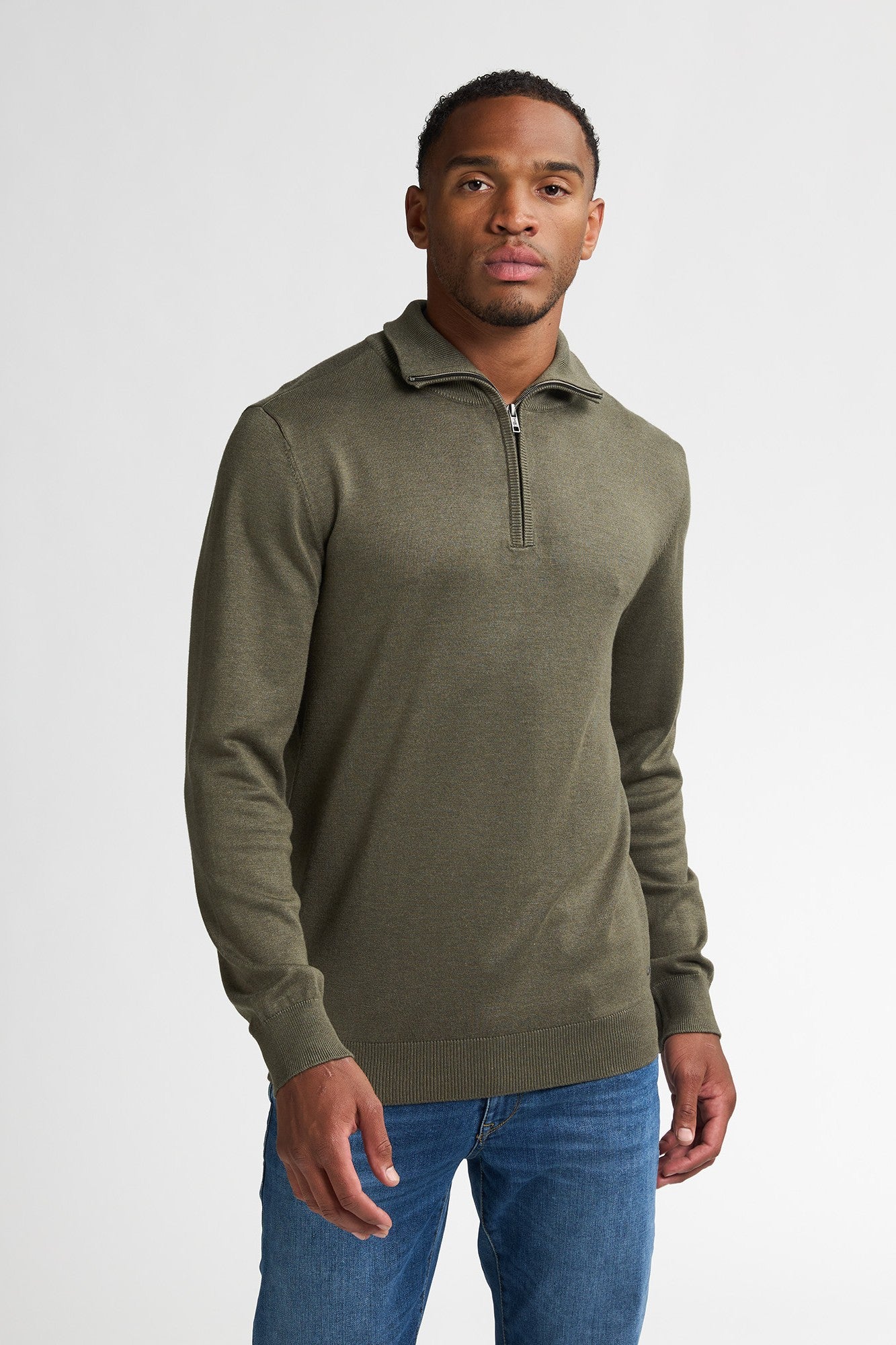 Knitwear Half-zip Petrol