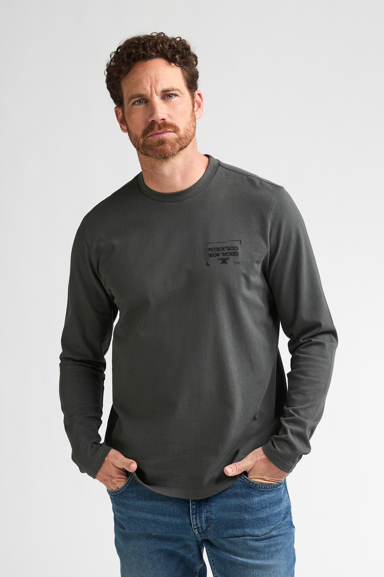 T-shirt LS - Petrol