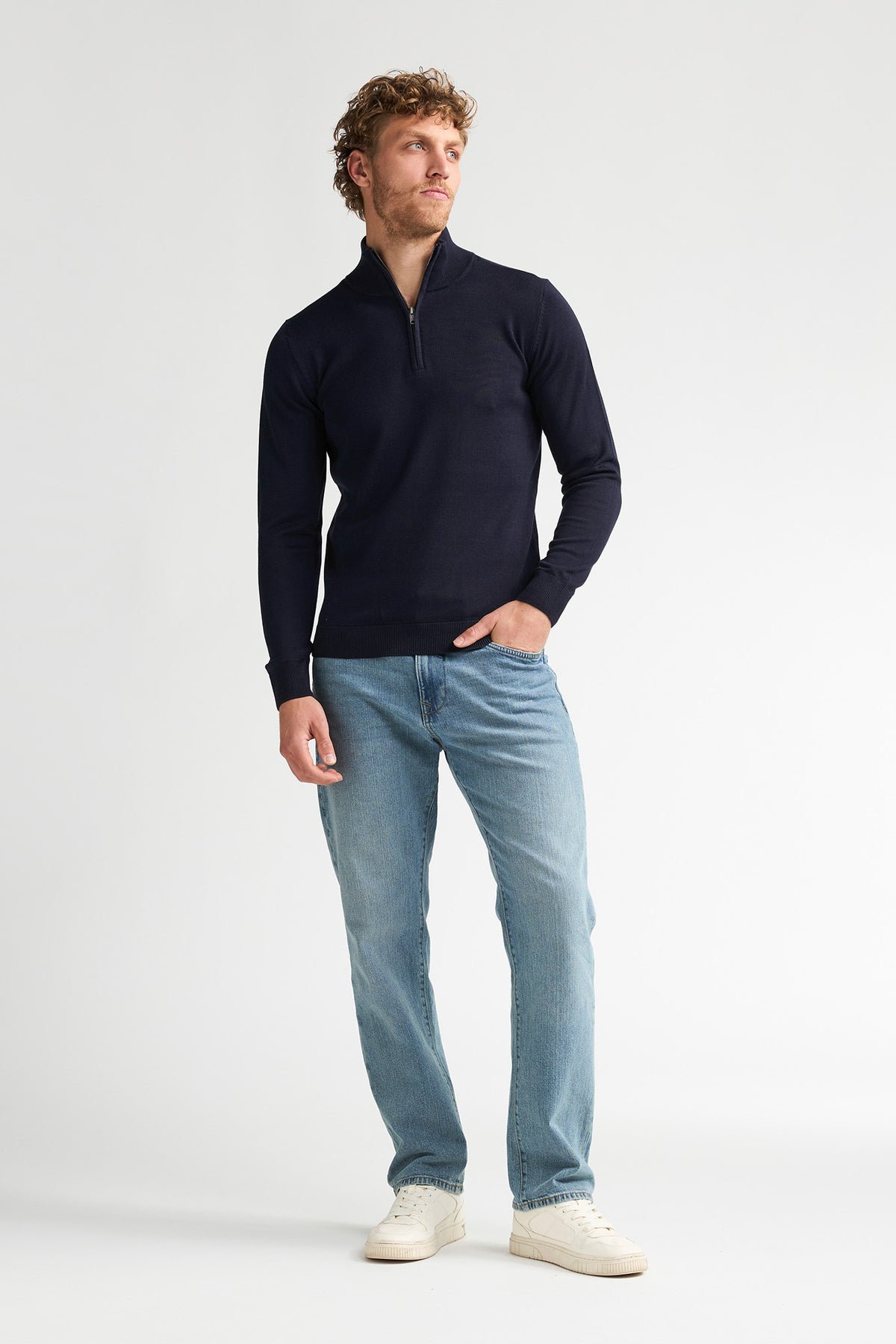 Knitwear Half-zip Petrol
