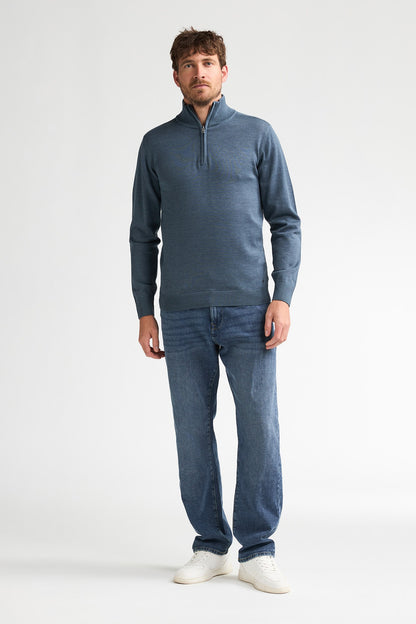 Knitwear Half-zip Petrol
