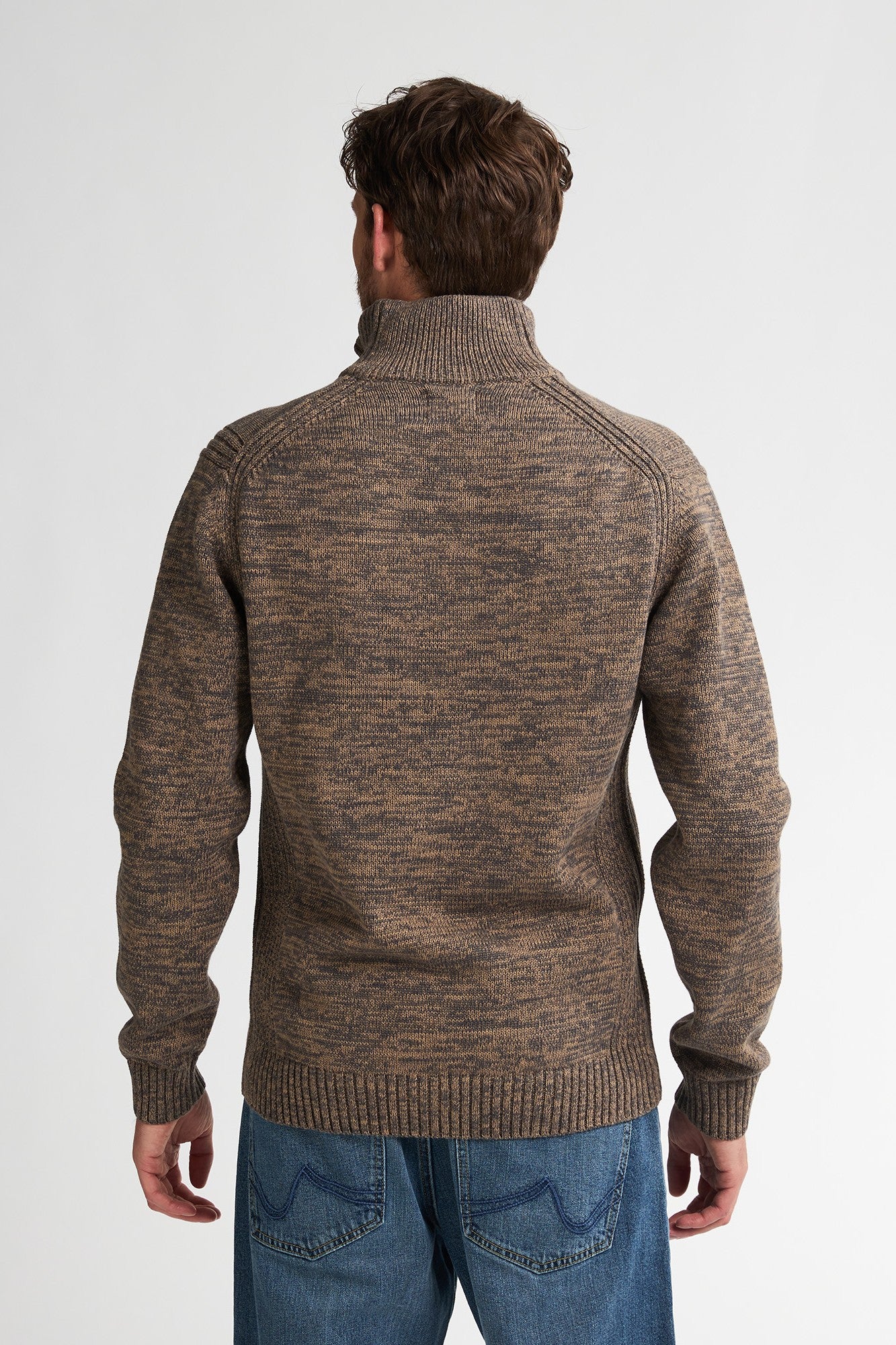 Knitwear Zip & Buttons Oak