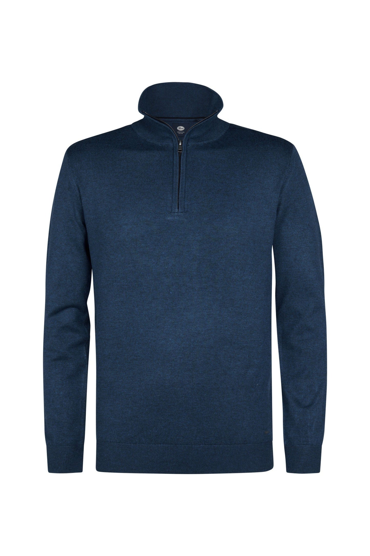 Cardigan à col en maille pétrole