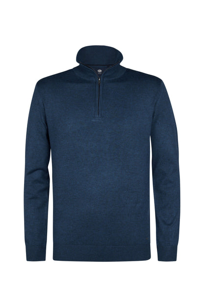 Cardigan à col en maille pétrole