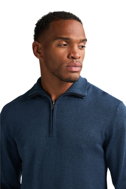 Cardigan à col en maille pétrole