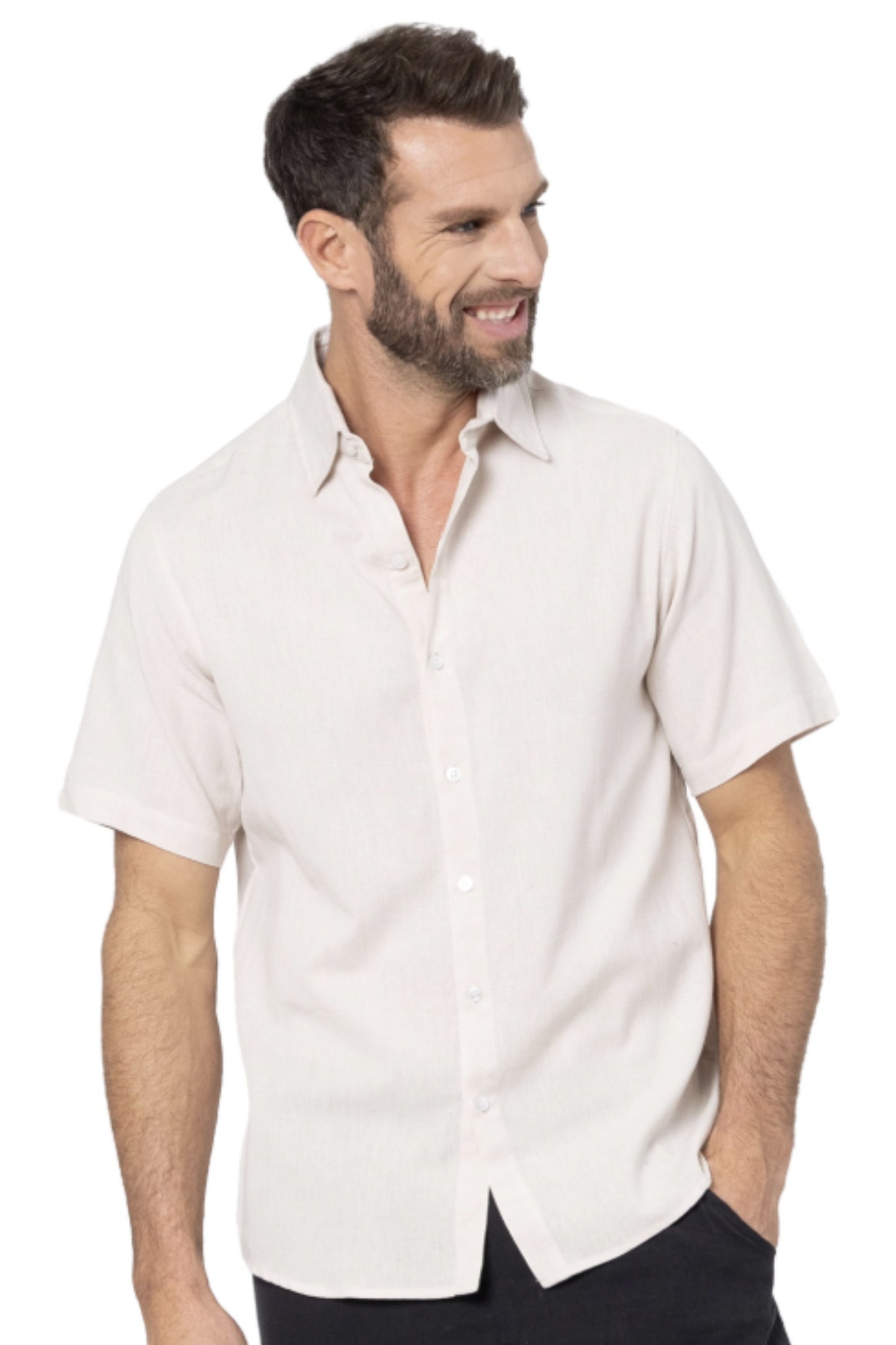 Linen Shirt SS - Beige