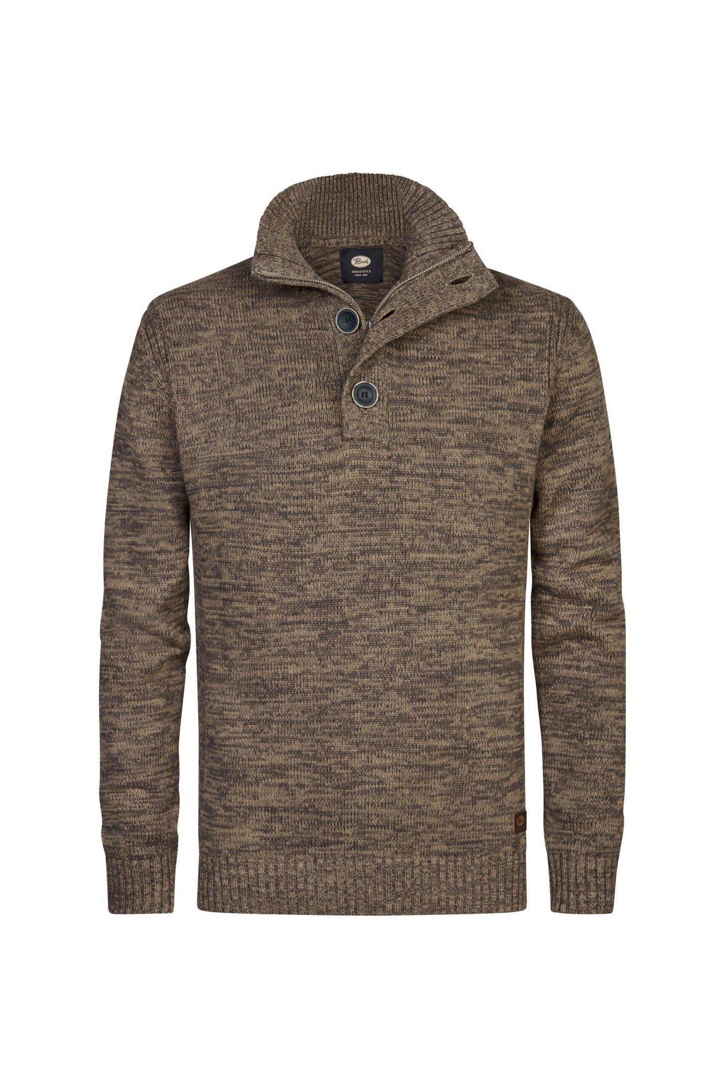 Knitwear Zip & Buttons Oak